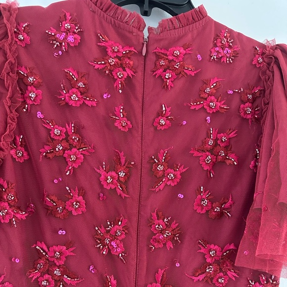 Ivy City Red Beaded Anastasia Tulle
Dress Tiered - Picture 7 of 8